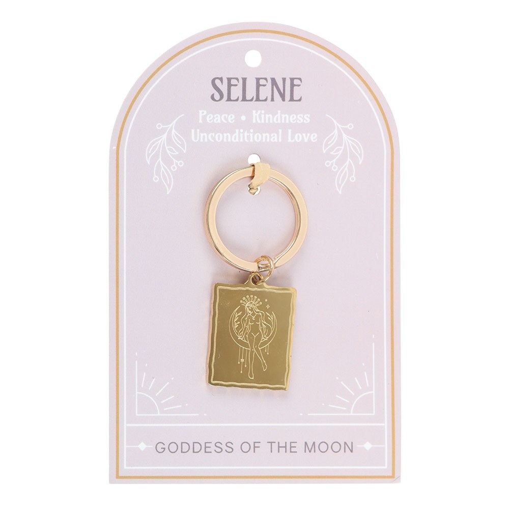 Something Different - Selene Goddess Talisman Schlüsselring - Goldfarben